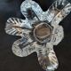 Valves the Chatel empty cut crystal pocket plant shape 50s - 60s