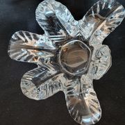 Vannes le Chatel coupe vide poche en cristal forme végétale années 50 - 60