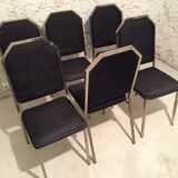 Set of 6 chairs 70's metal