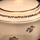 Antique sugar bowl, in Gien earthenware, Model Valence A040