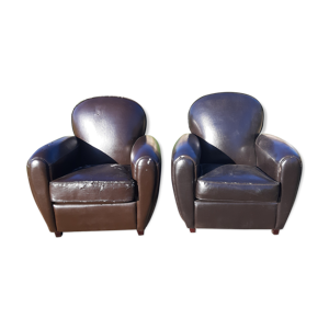 Paire de fauteuils club