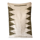 Argentinean rug 100% pure khaki wool