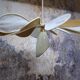 Linen suspension, rattan and vintage old globe