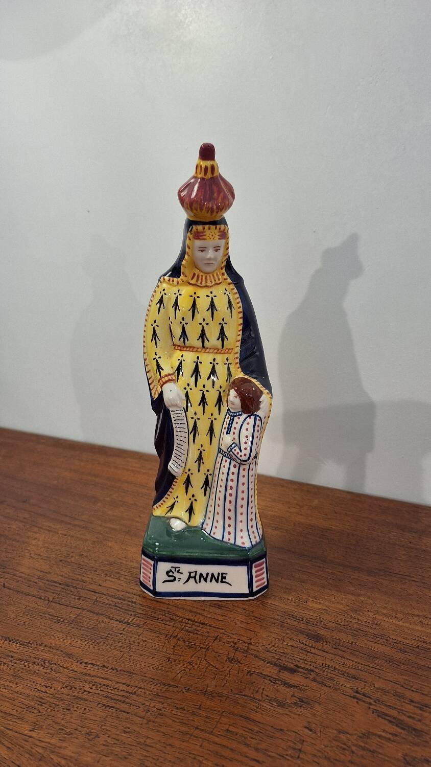 Statuette of Saint Anne of Brittany Henriot Quimper