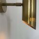 Vintage adjustable wall light, solid perforated brass, France 1960
