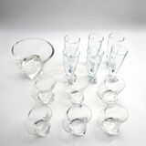 Angelo Mangiarotti for Cristallerie Il Colle 1970s drinking set