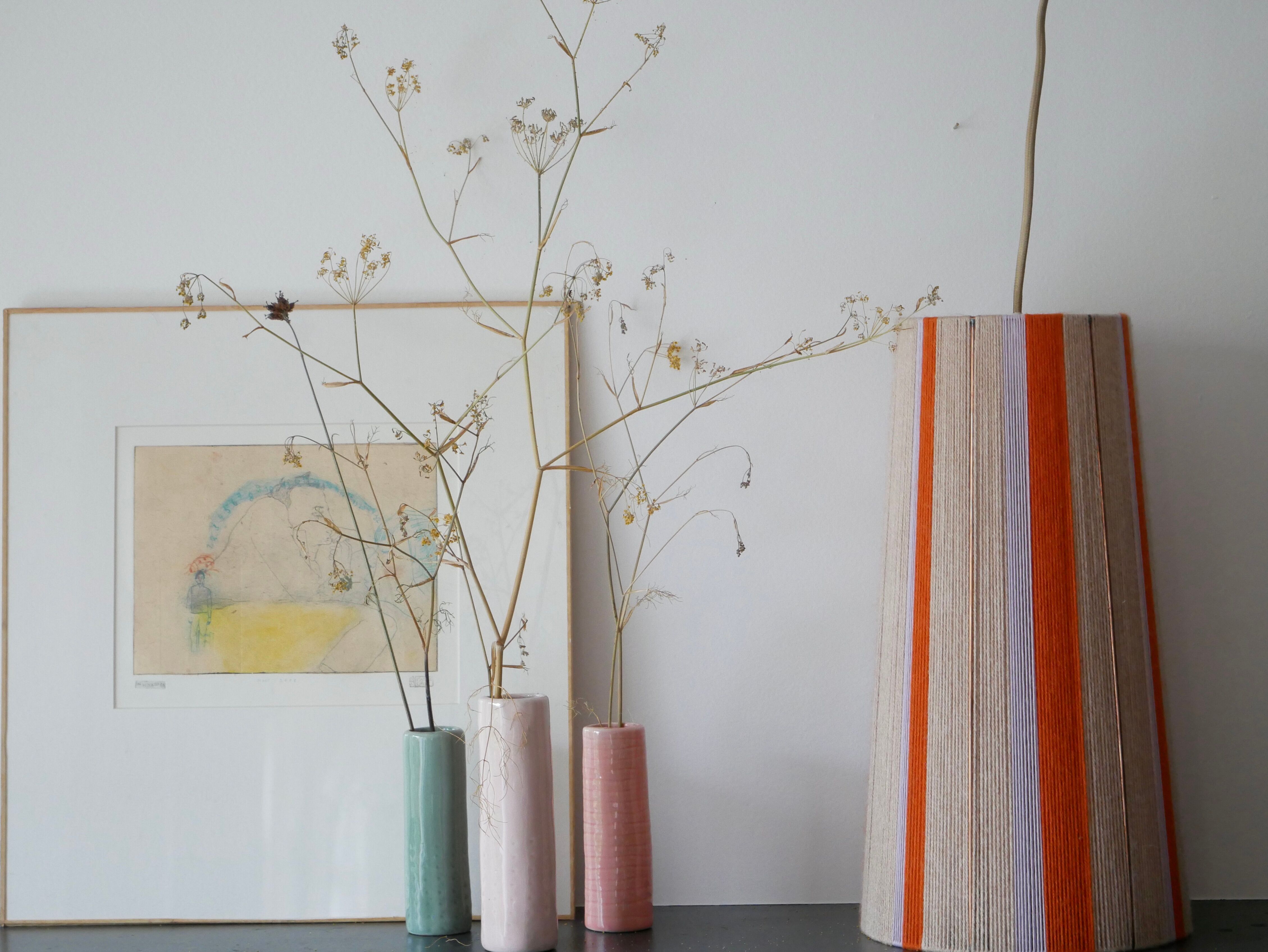 Garance model pendant lamp - hand-woven lamps - Unique woven yarn shade - t pendant lamp