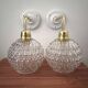 Appliques murales globes en verre