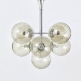E. R. Nele Temde lustrous atomic chrome Sputnik Space Age pendant lamp tulip