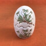 Salière / Poivrière  Céramique forme Oeuf  Décor Couslip (primevère)