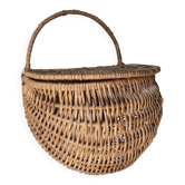 Panier suspendu ancien en osier – Vannerie artisanale française