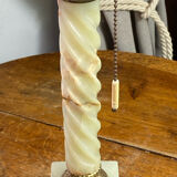 Twisted onyx and bronze lamp