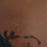 Oil on abstract canvas, contemporary