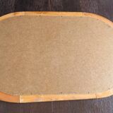 Oval pine mirror