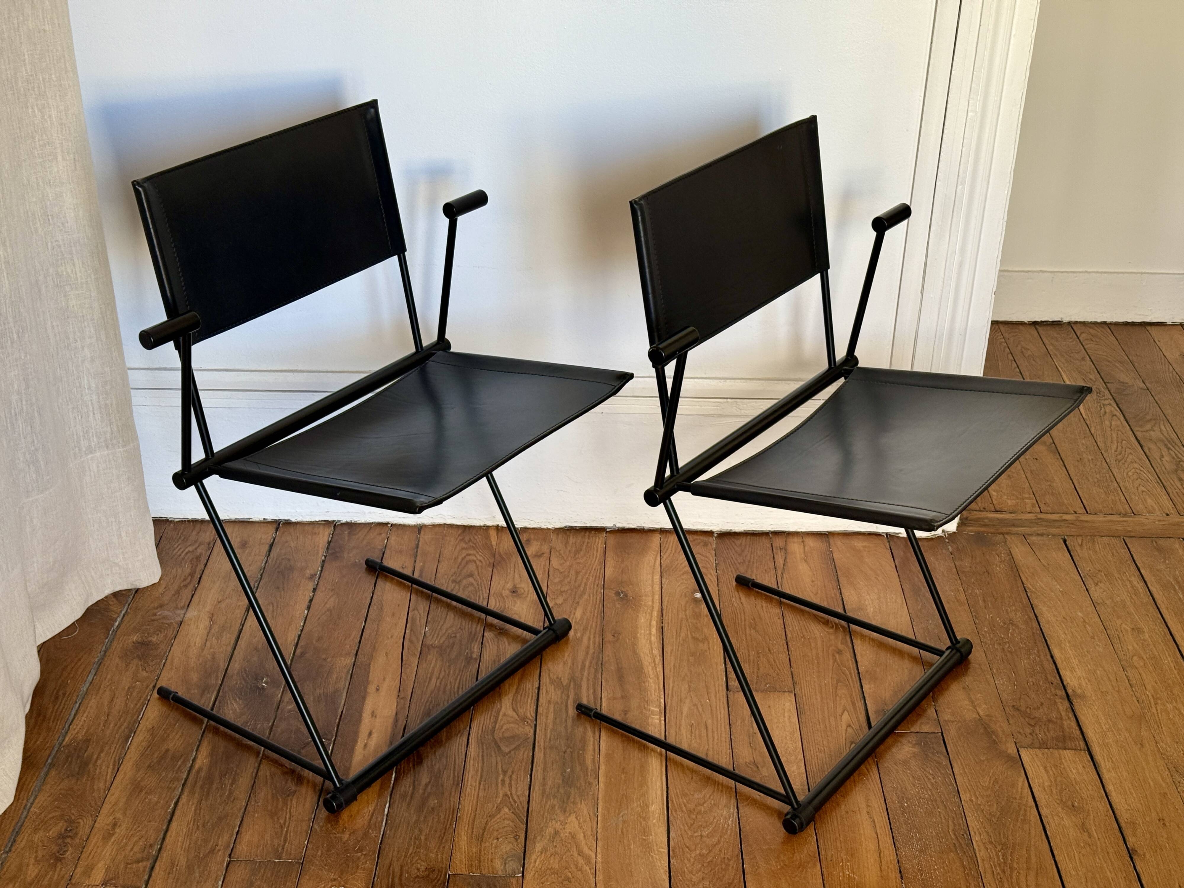 Pair of ballerina chairs by Herbert Ohl for Matteo Grassi 1990