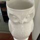 Vintage glazed ceramic owl umbrella stand