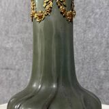 Denbac: ceramic and gilded bronze vase from the Art Nouveau period