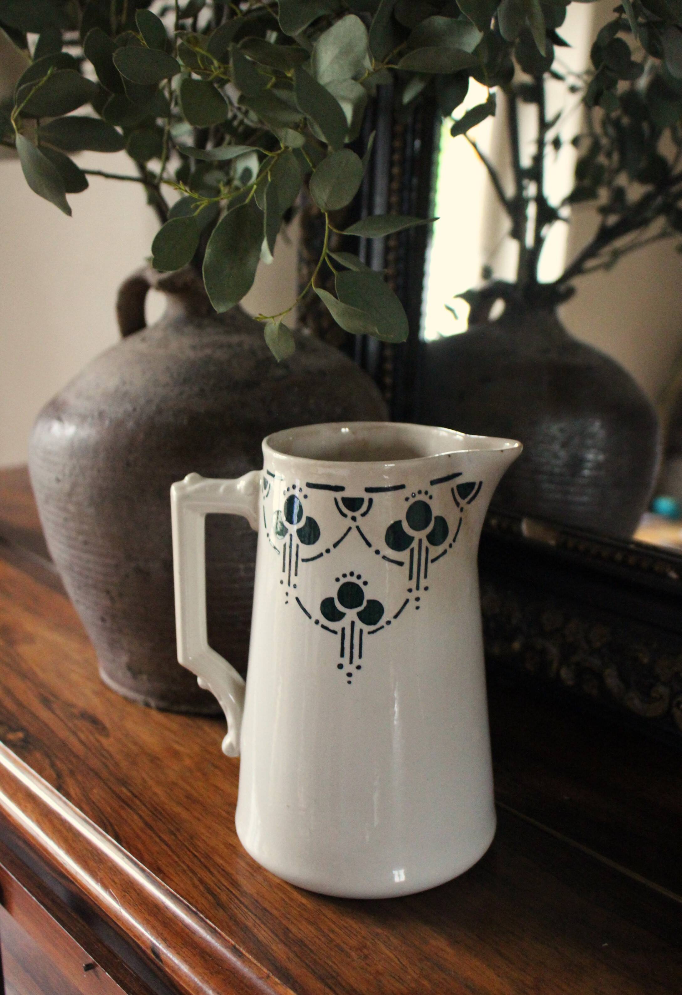 Old green water pitcher Bordeaux collection