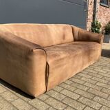 3-seater De Sede sofa in 5mm NECK Buffalo leather, Cognac color