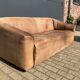 3-seater De Sede sofa in 5mm NECK Buffalo leather, Cognac color