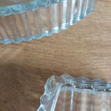 Appetizer tray with cups and Art Deco mirror tray