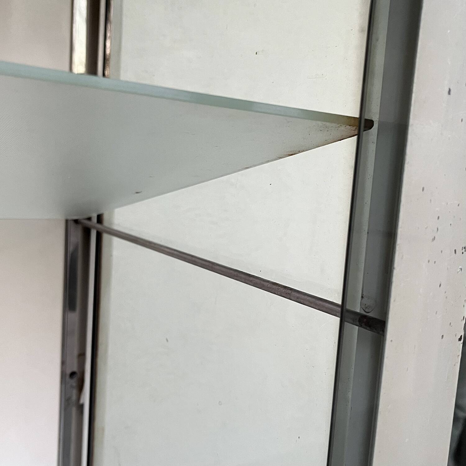 Old glass medical cabinet