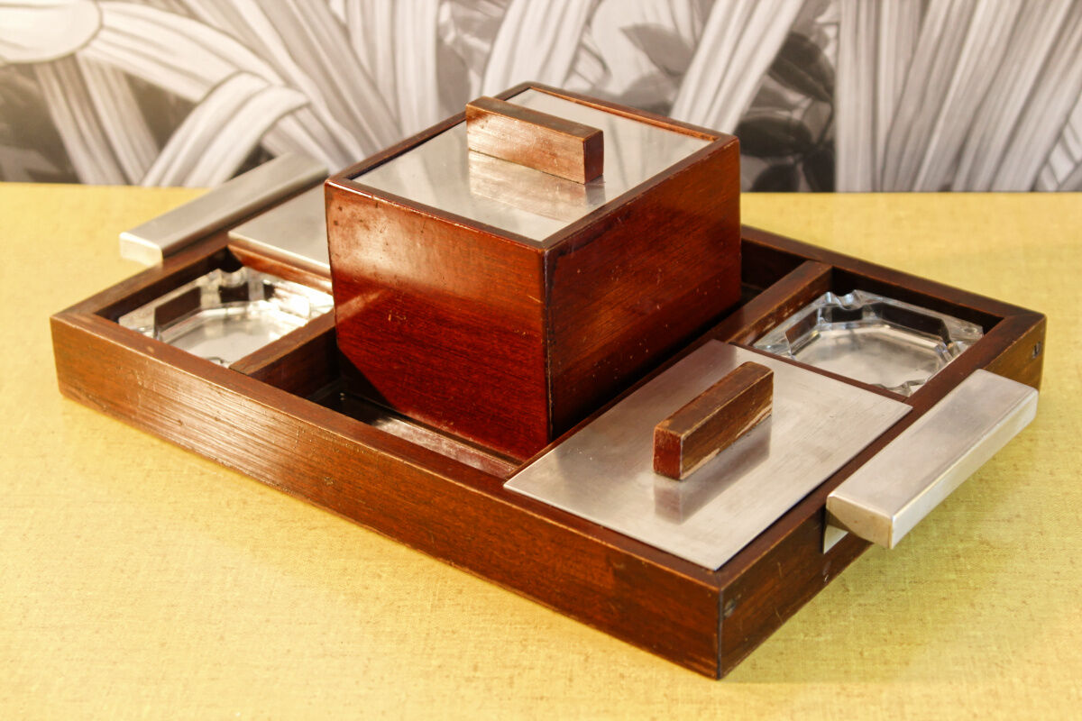 Mahogany smoking kit, 50s