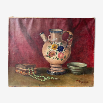 Tableau ancien signé Thybaert nature morte