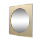 Postmodern Square Beige Wall Mirror with a Beveled Glass, Italy