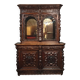 Two-part Italian Renaissance style buffet in solid oak