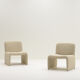 Set of 2 teddy armchairs 70s Italy