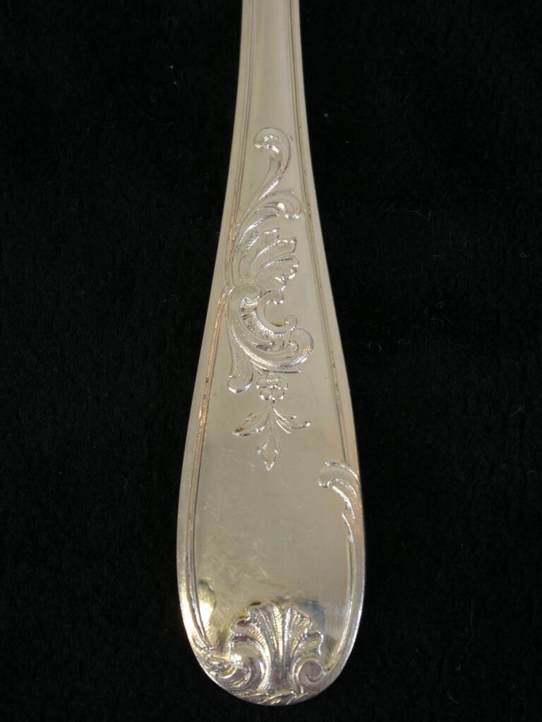 12 large spoonfuls in silver metal LOUIS XV Style MARLY