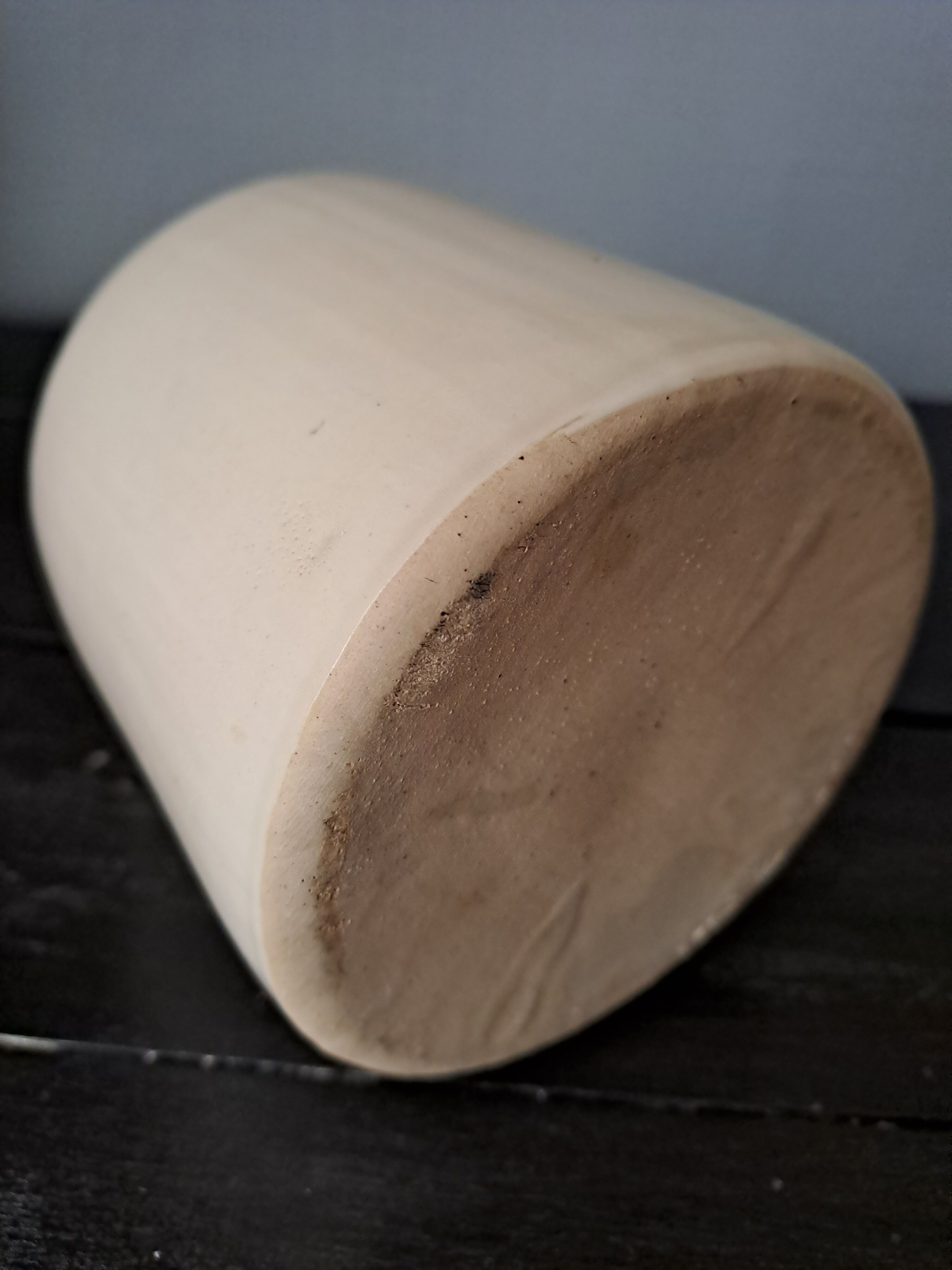 Glazed stoneware mustard pot