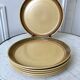 Set of 6 flat plates in vintage stoneware 70s