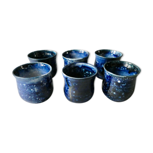 Ensemble de 6 tasses en grès émaillé