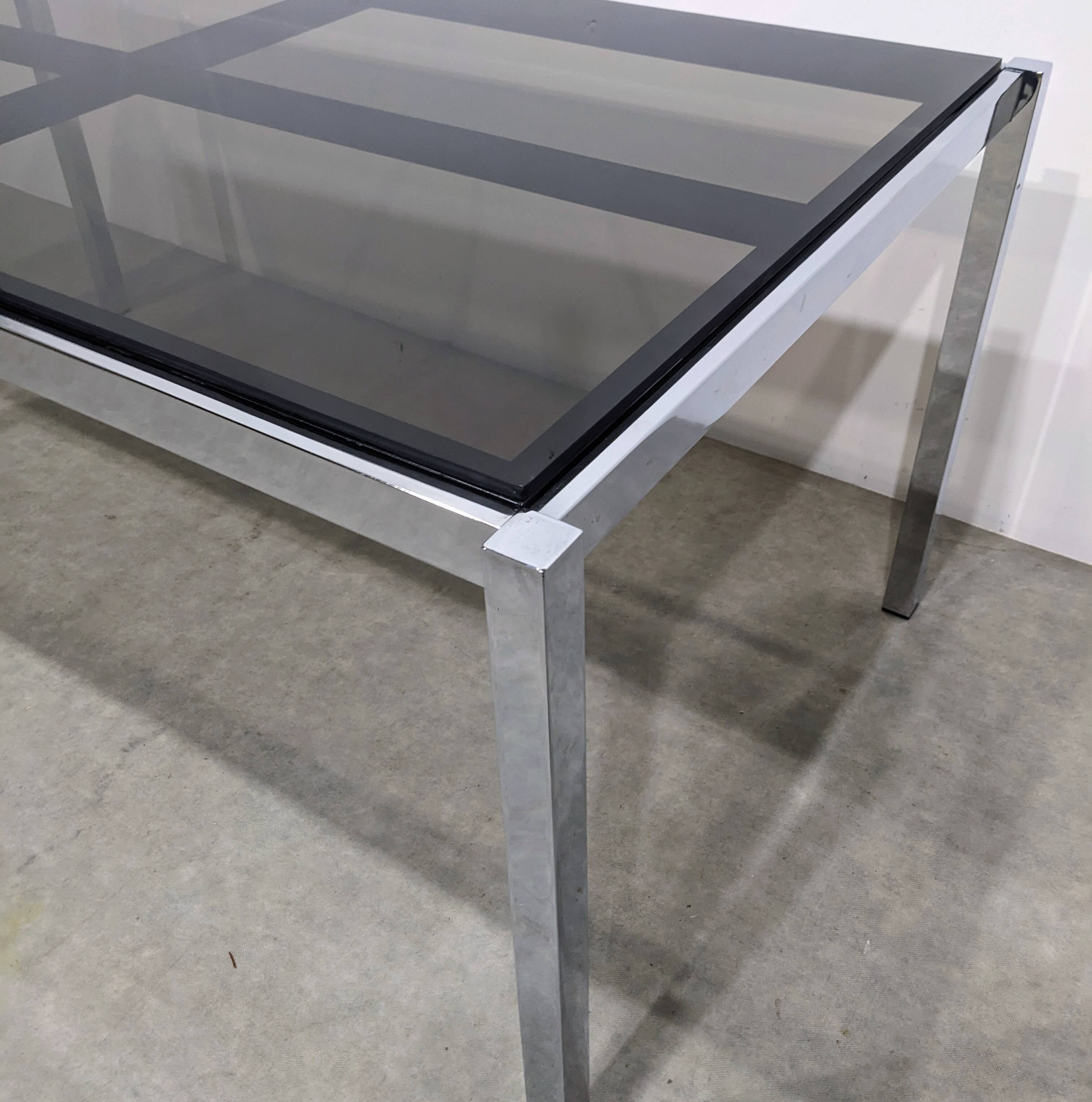 1970s glass dining table or desk