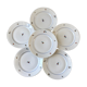 Lot de 6 assiettes plates tchèques made in france modèle déposé années 50-60