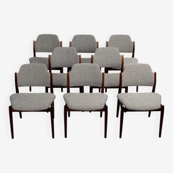 Set de 8 chaises 62 en palissandre par Arne Vodder