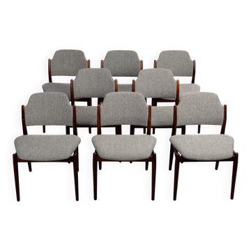 Set of 8 Arne Vodder 62 rosewood chairs