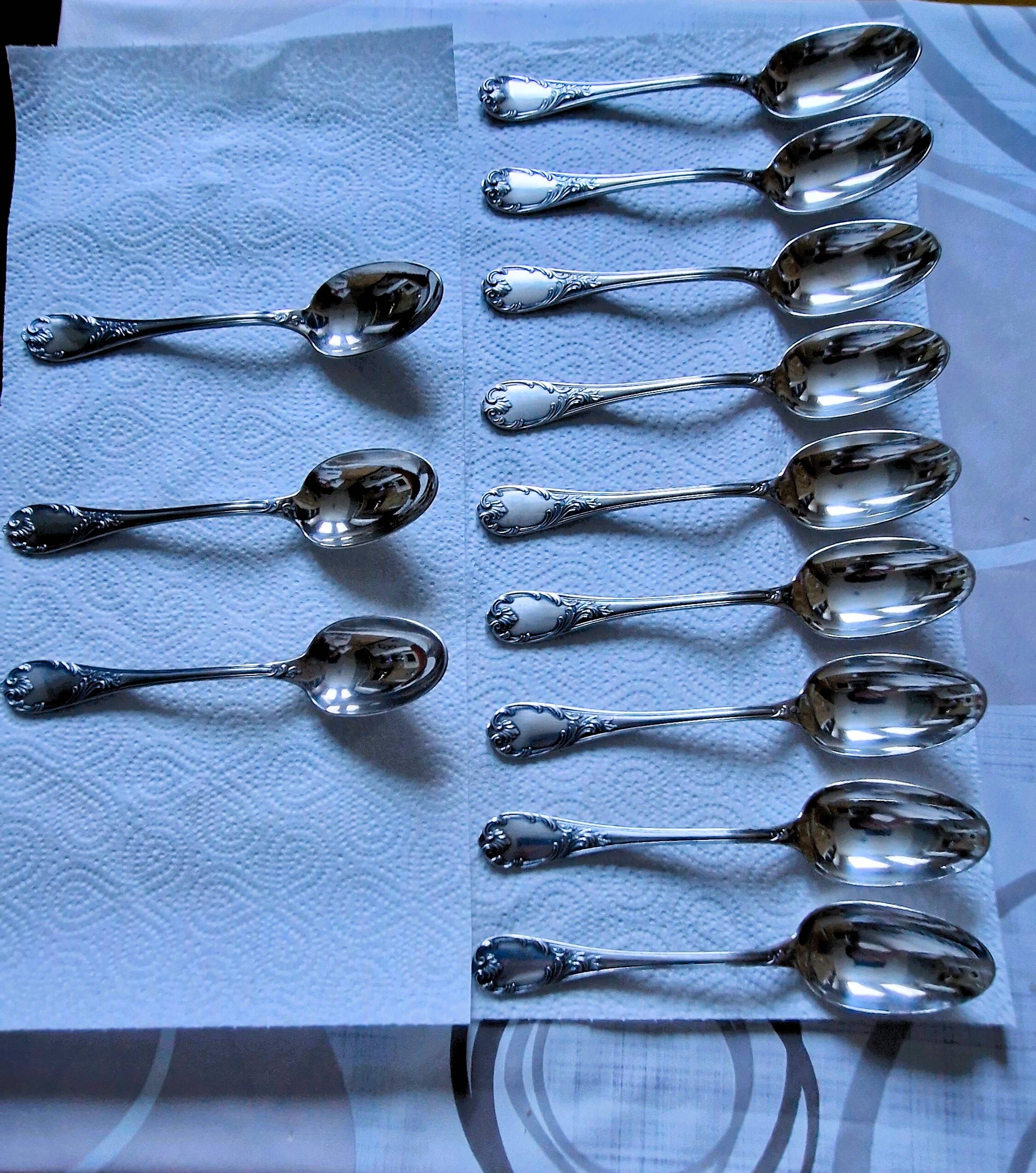 Set of 12 cutlery Christofle, Marly model