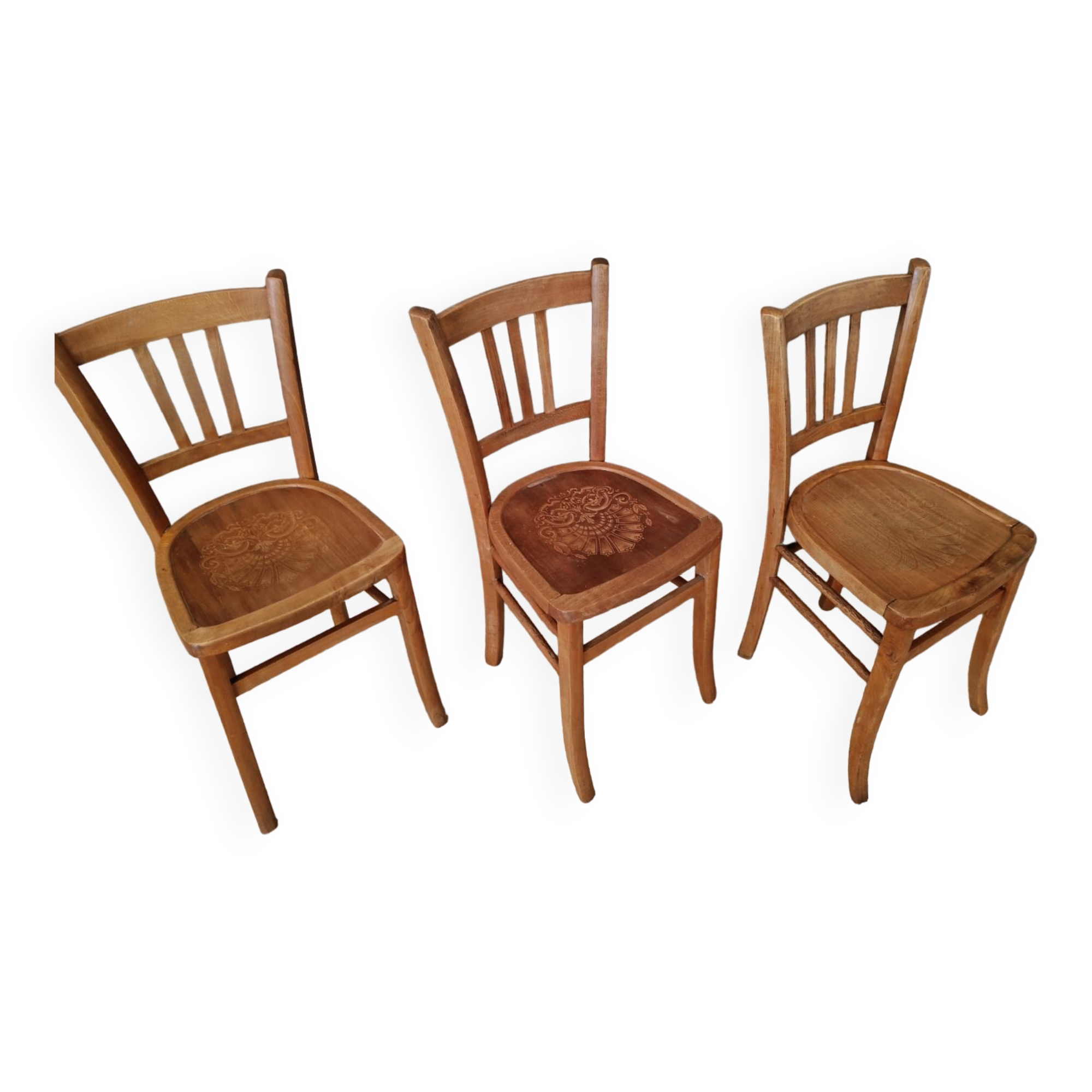 Set of 3 bistro chair style luterma / Baumann