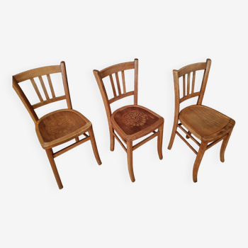 Set of 3 bistro chair style luterma / Baumann