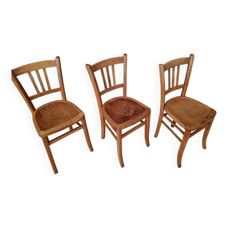 Lot de 3 chaise bistrot style luterma / Baumann