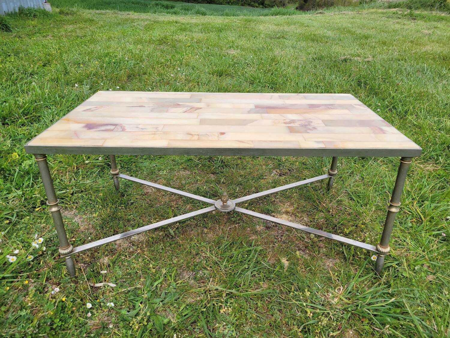 Marble and onyx coffee table 1960s/70s