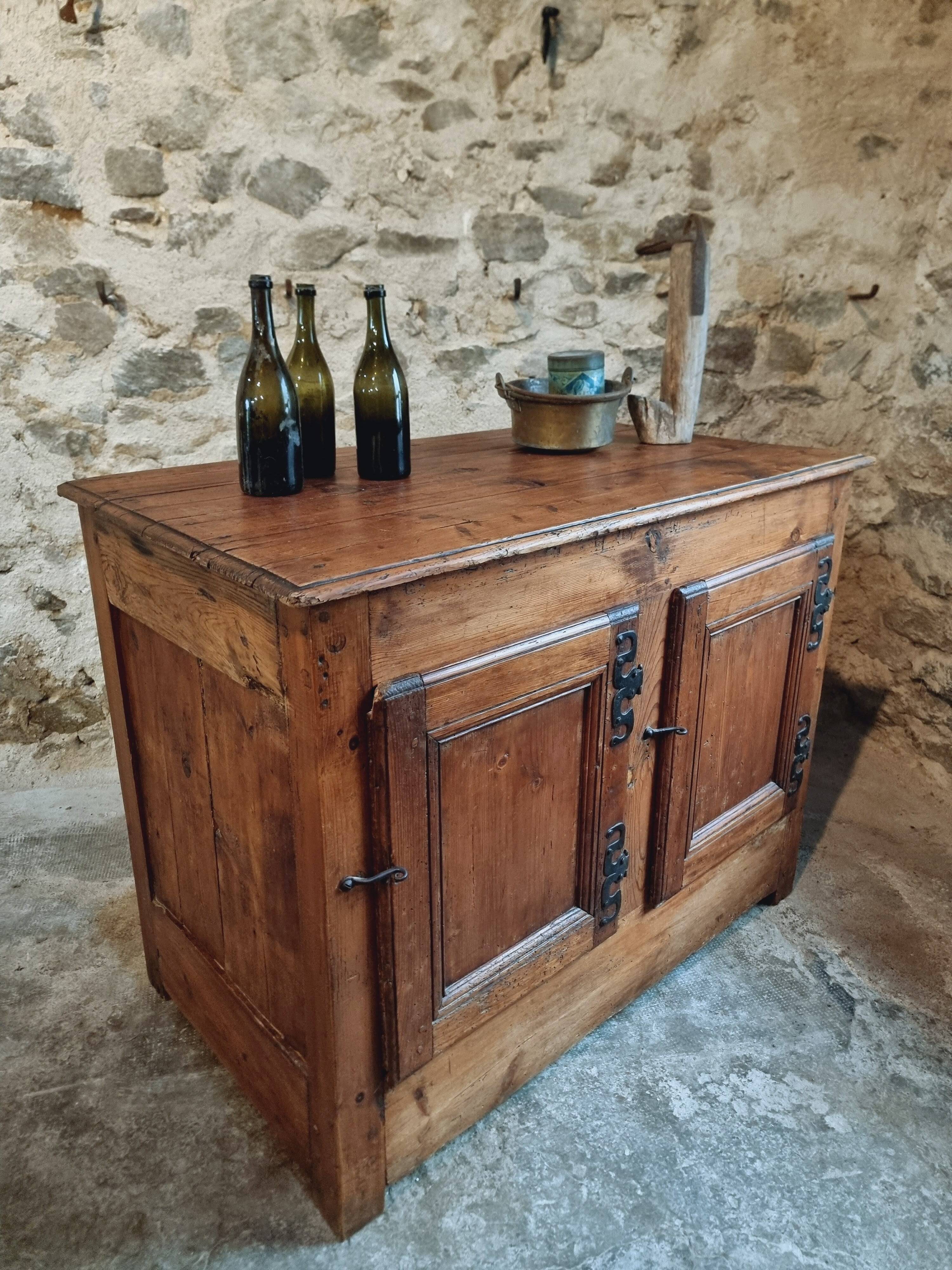 Antique Louis XVI sideboard – 18th century – Solid pine kitchen island – 1