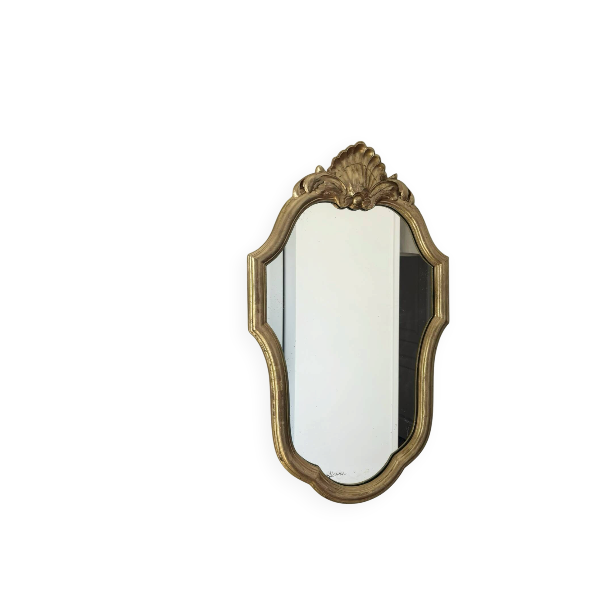Golden baroque mirror in Louis XV style