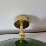 Otientable brass wall lamp and enamelled sheet metal