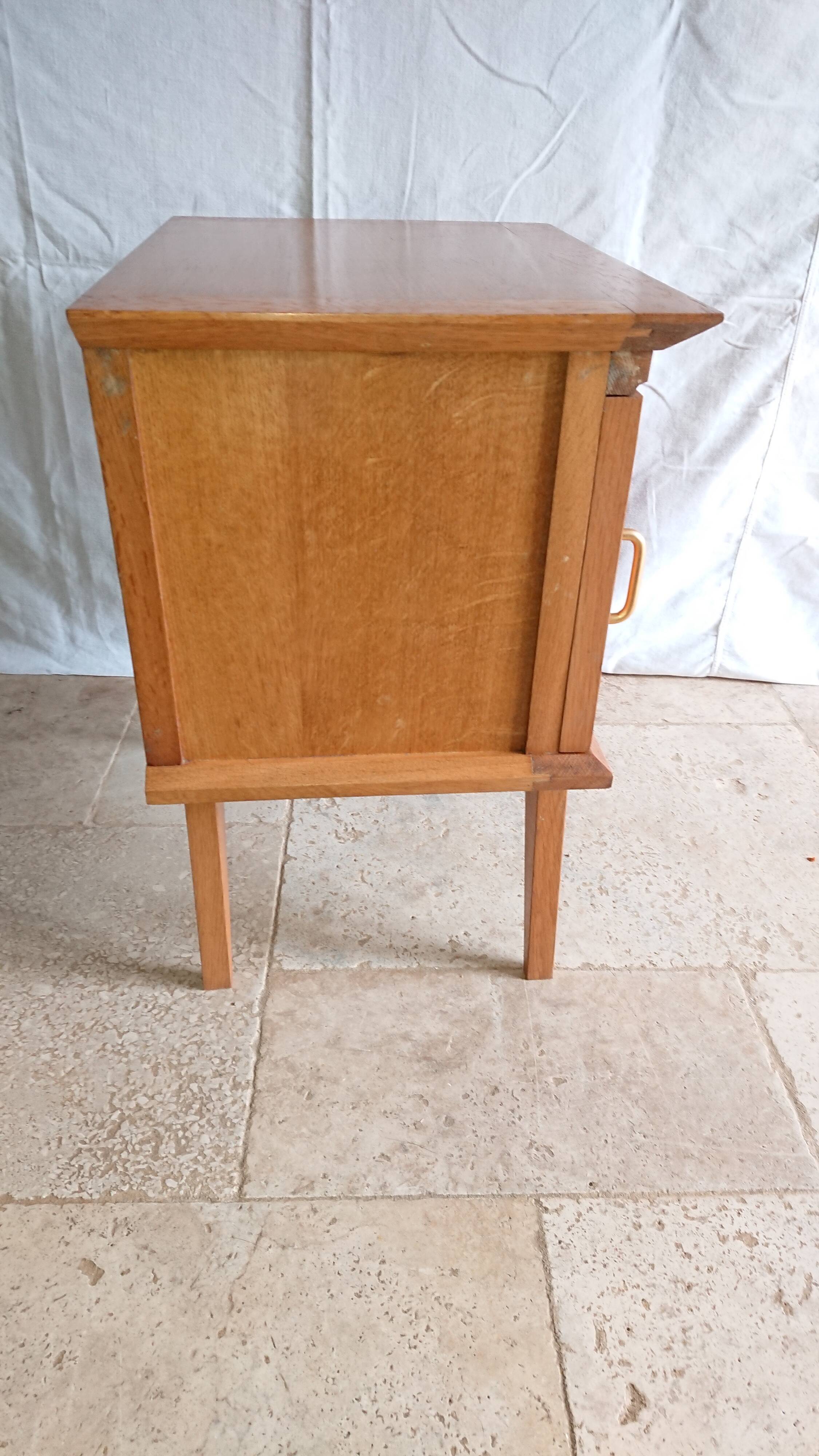 Light oak bedside table