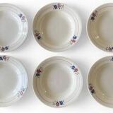 6 old earthenware soup plates from Salins-lès-Bains (Jura)