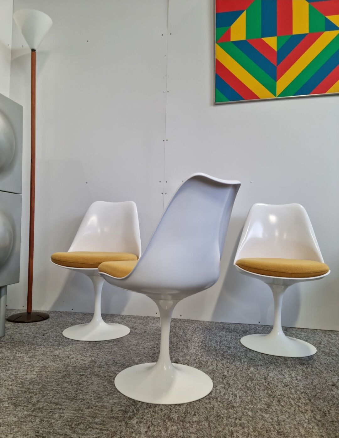 Lot de 3 chaises Tulip d'Eero Saarinen édition Knoll